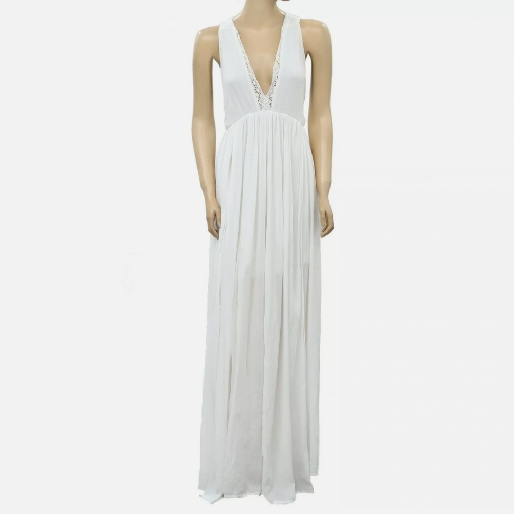 Free People Strong Statement White Maxi Dress
